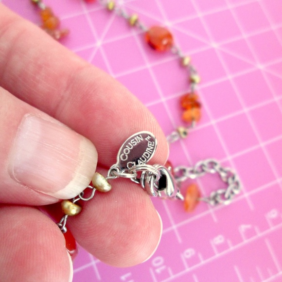 🌼🧡❤️ COUSIN CLAUDINE Carnelian Agate Necklace - Picture 14 of 16